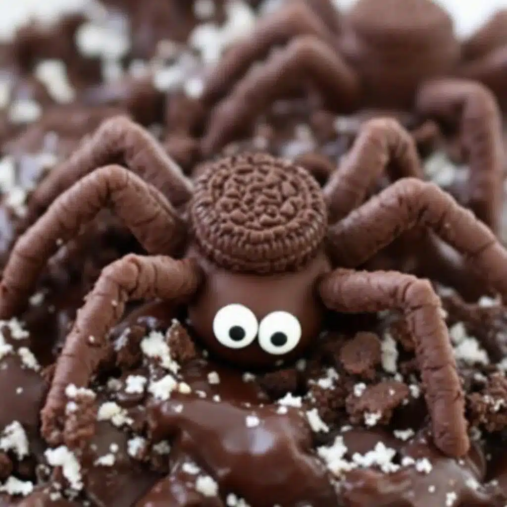 no-bake Oreo truffle spiders - featured image