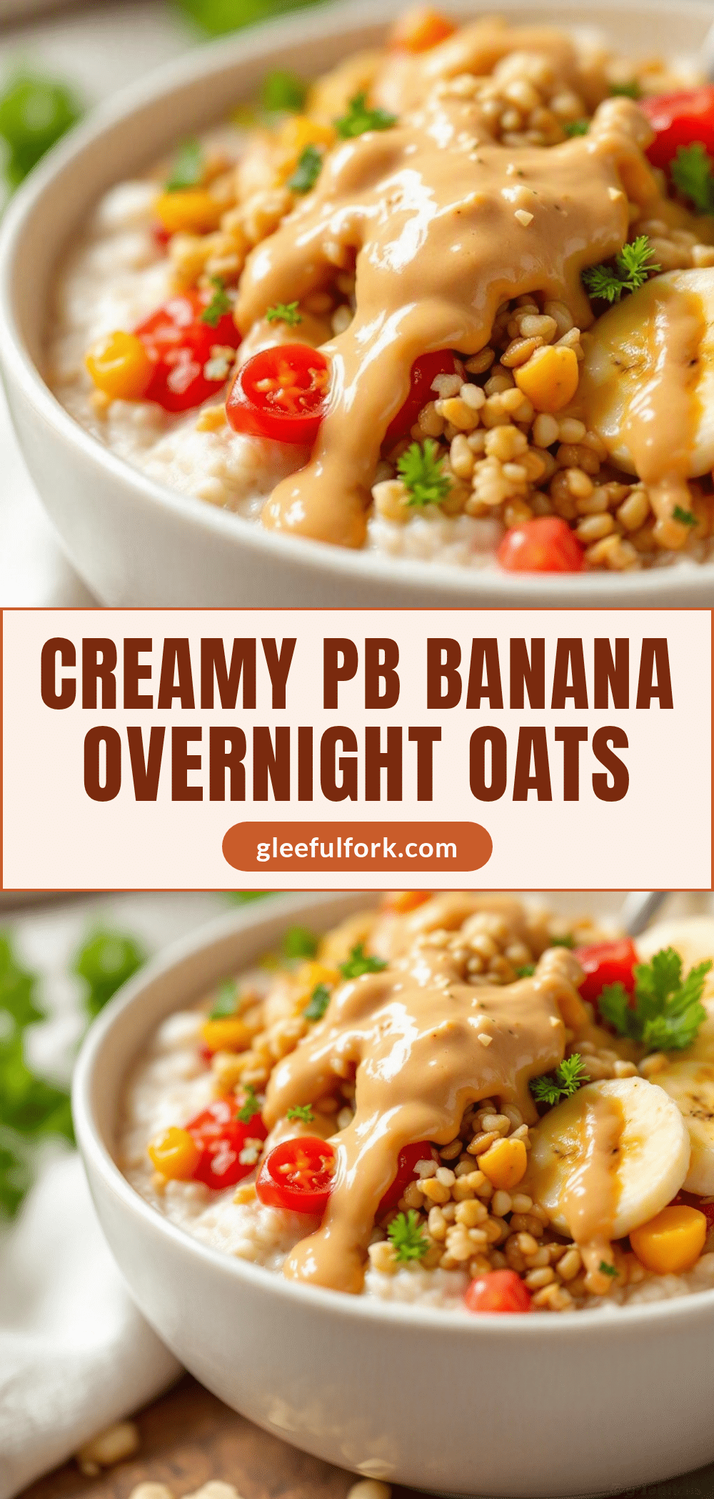 peanut butter banana overnight oats recipe