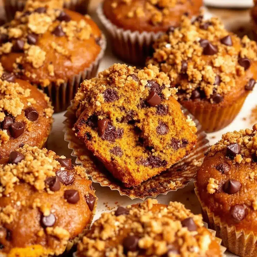 pumpkin chocolate chip streusel muffins preparation steps