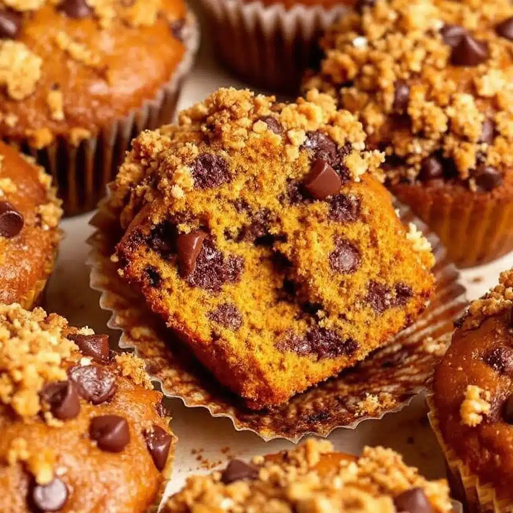 pumpkin chocolate chip streusel muffins - featured image