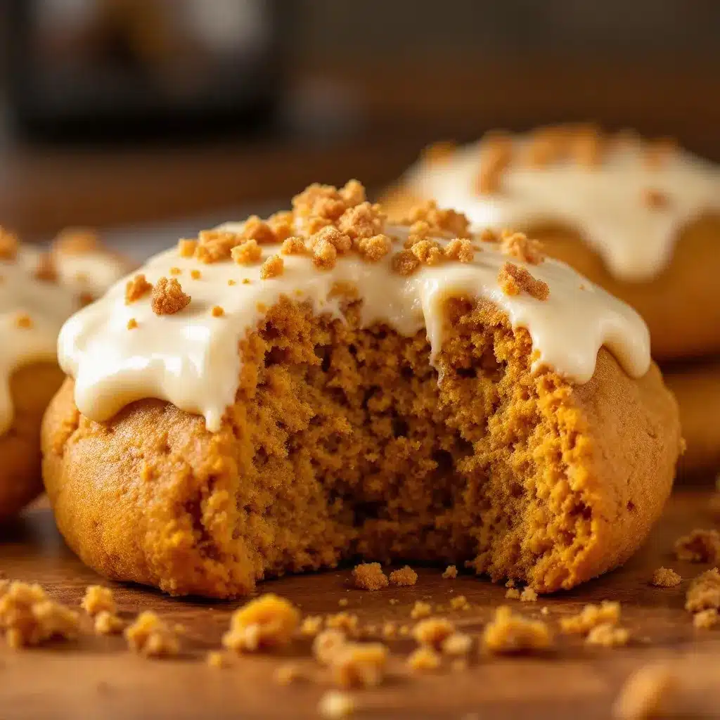 pumpkin cookies with cream cheese icing preparation steps
