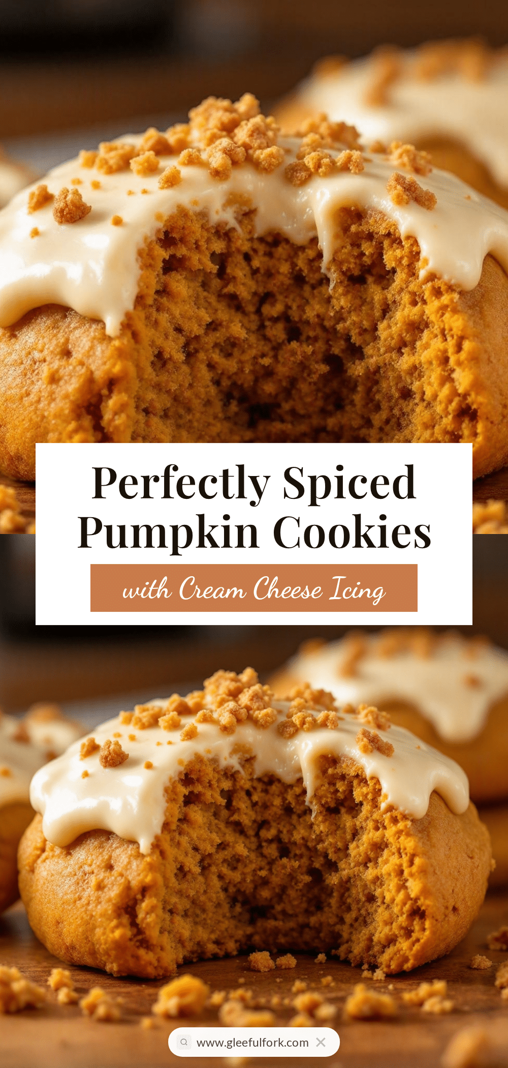 pumpkin cookies with cream cheese icing recipe