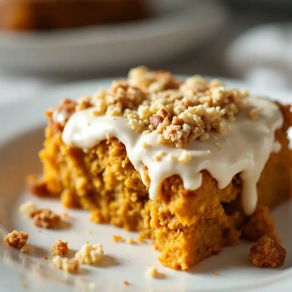pumpkin dump cake with cake mix preparation steps
