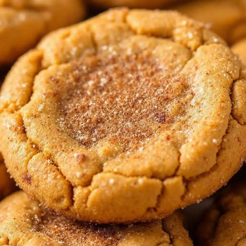 soft chewy pumpkin snickerdoodle cookies - featured image
