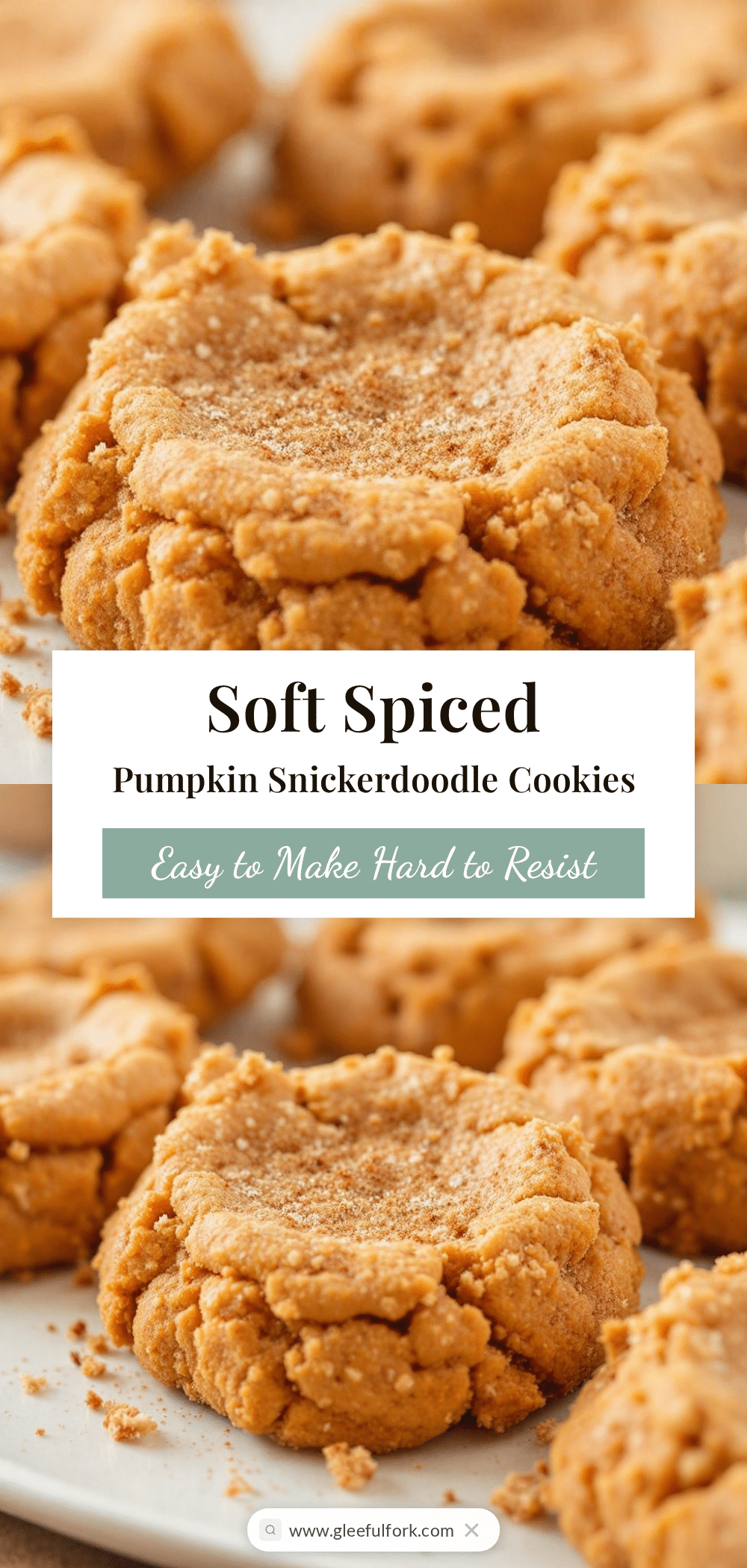 soft spiced pumpkin snickerdoodle cookies recipe