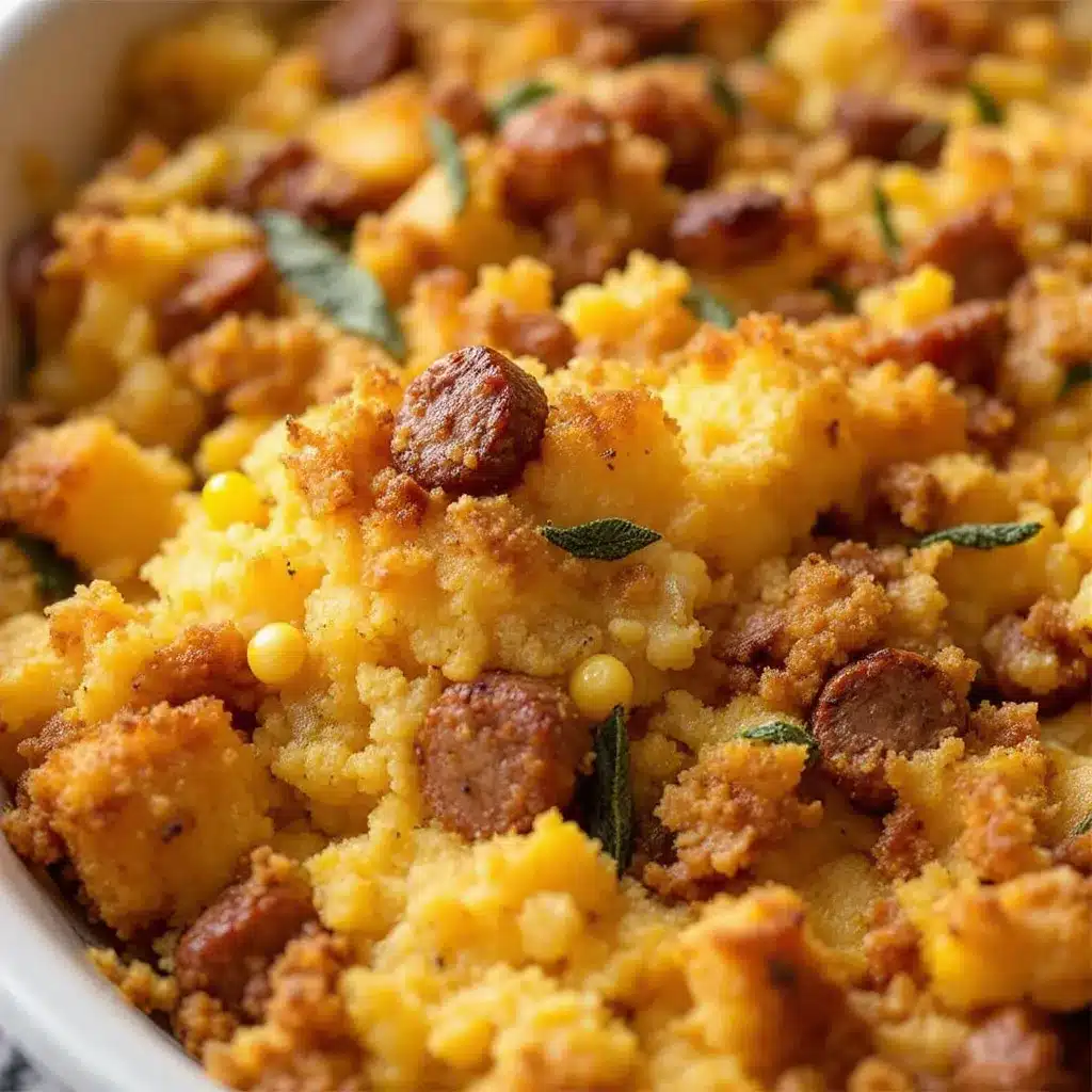 Southern Sausage Sage Cornbread Stuffing preparation steps