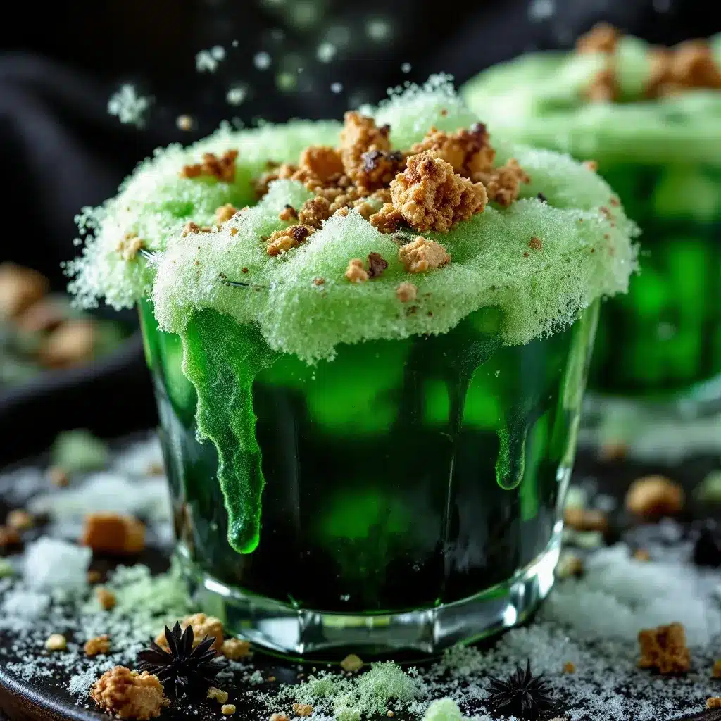 Spooky Witches Brew Green Punch with Dry Ice preparation steps