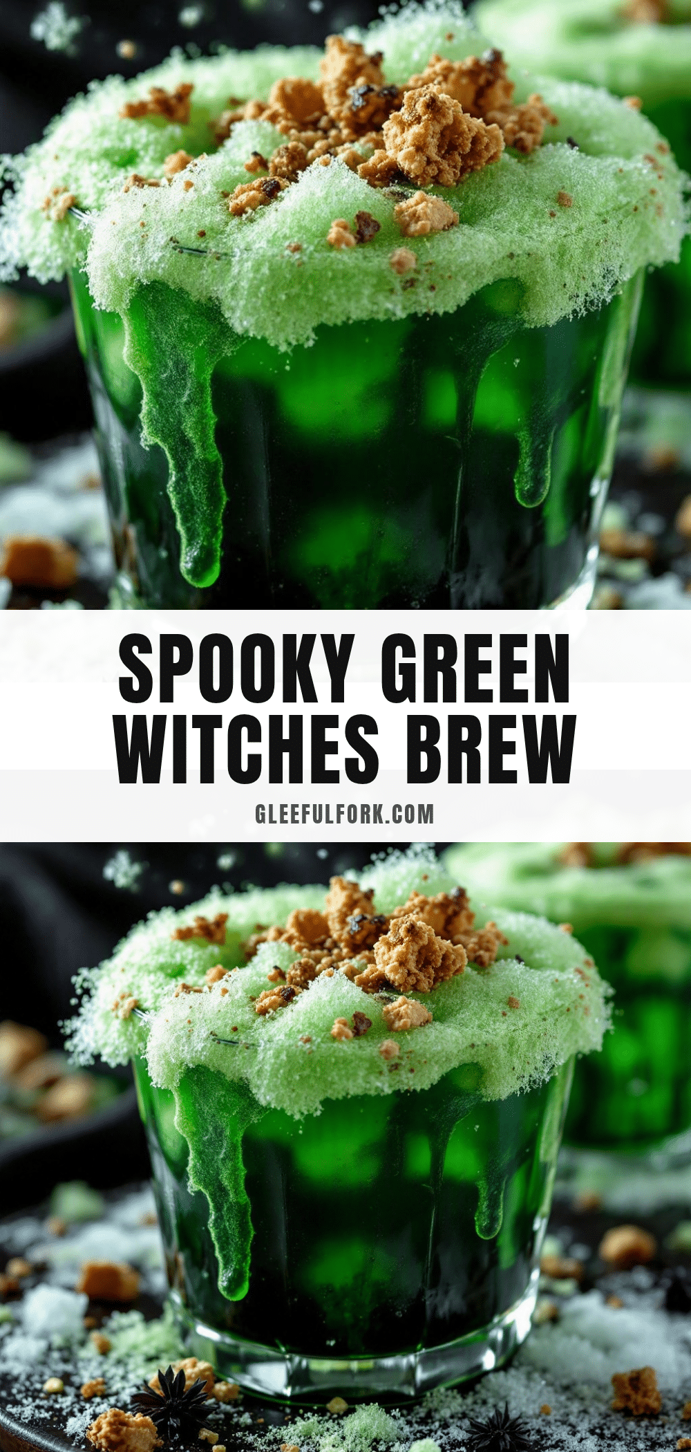 Spooky Witches Brew Green Punch with Dry Ice recipe