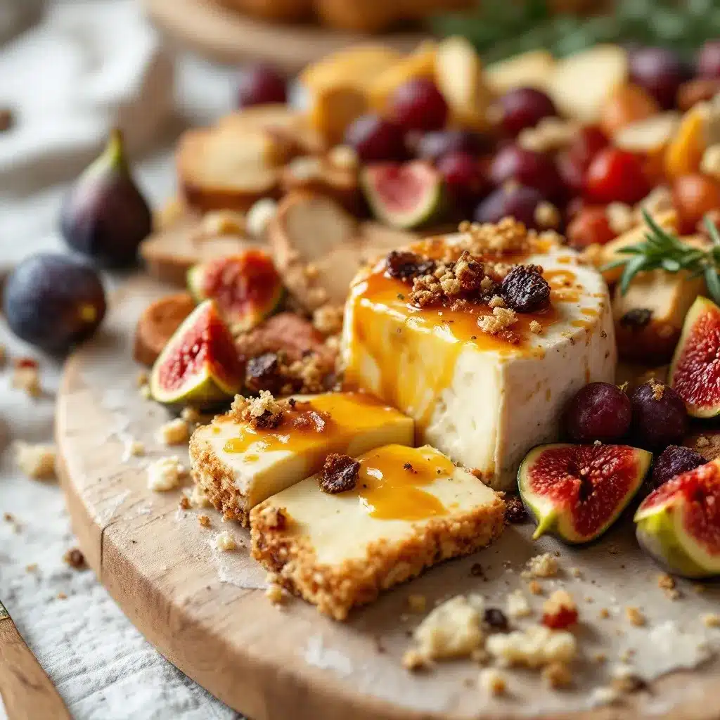 Thanksgiving Charcuterie Board with Fig & Brie preparation steps